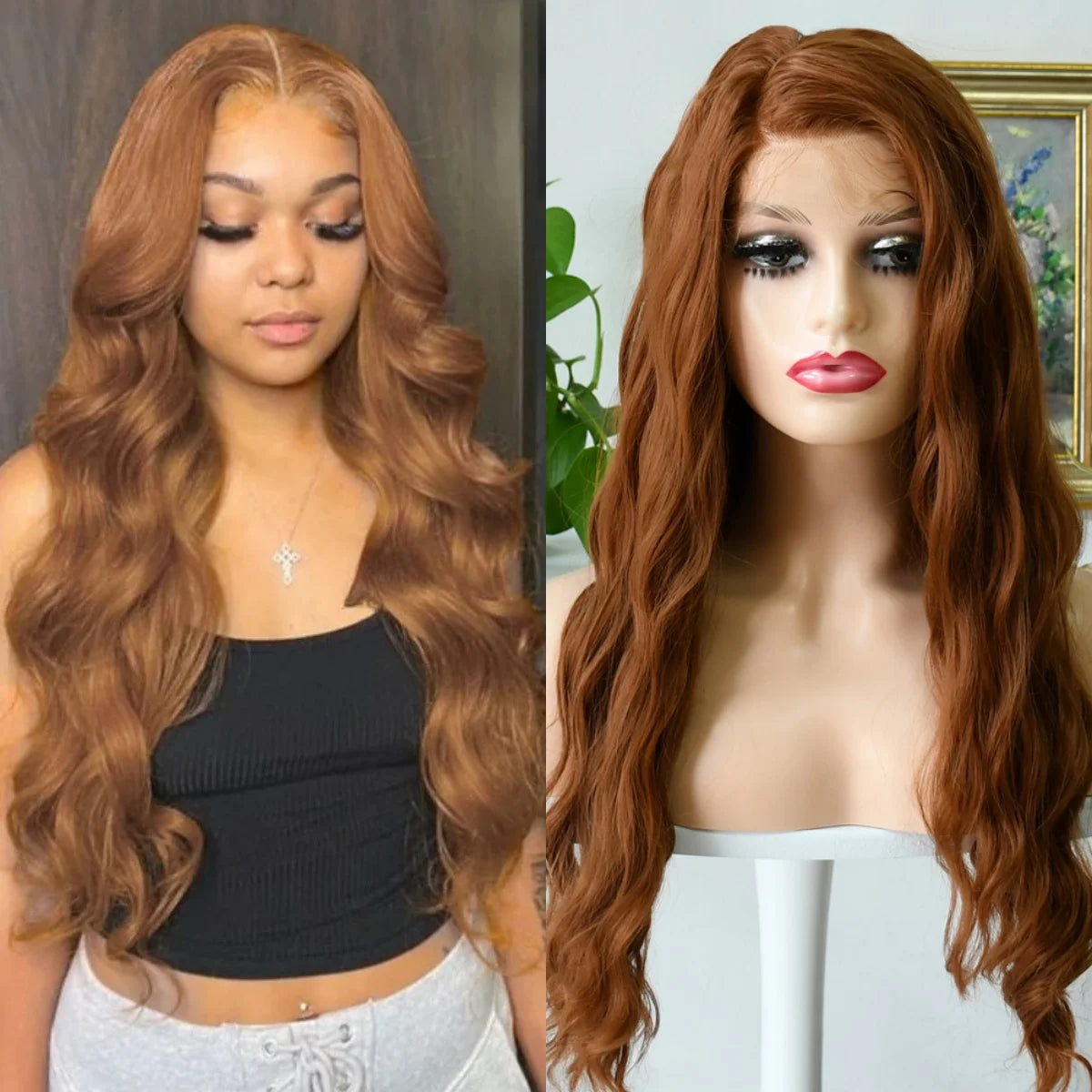 Blue Highlight Ombre Blonde Wig Body Wave Lace Frontal Wigs 13X4 HD Lace Wig Synthetic High Quality Pre Plucked Daily Cosplay