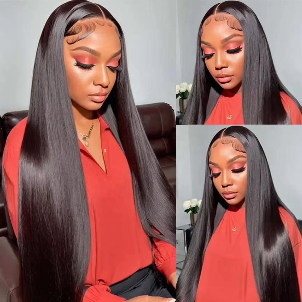 Straight Lace Front Wigs Human Hair 13x4 Hd Transparent Lace Front Human Hair Wigs for Black Women Brazilian Remy Hair 30 Inch