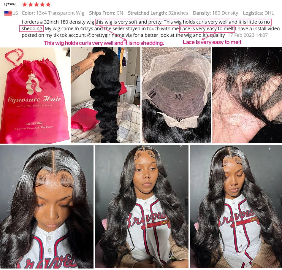 HD Lace Front Human Hair Wigs Body Wave 13x4 13x6 Transparent Lace Frontal Human Hair Wigs Pre Plucked HD Lace Wigs For Women