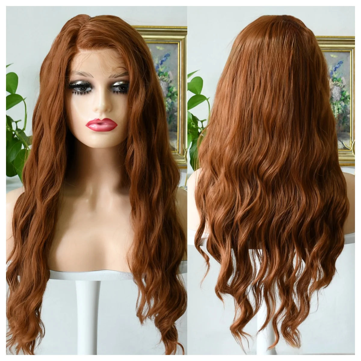 Blue Highlight Ombre Blonde Wig Body Wave Lace Frontal Wigs 13X4 HD Lace Wig Synthetic High Quality Pre Plucked Daily Cosplay