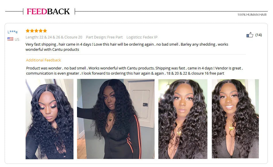 Cynosure Human Hair Water Wave Bundles with Closure Double Weft Brazilian Hair Weave 3 Bundles With Closure Remy