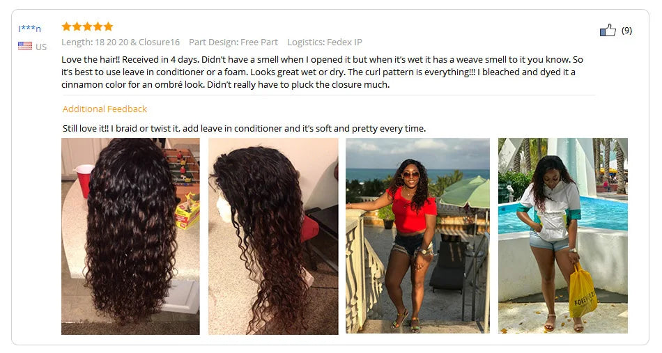 Cynosure Human Hair Water Wave Bundles with Closure Double Weft Brazilian Hair Weave 3 Bundles With Closure Remy